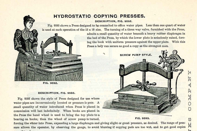 What is the difference between a book press and a copying press?