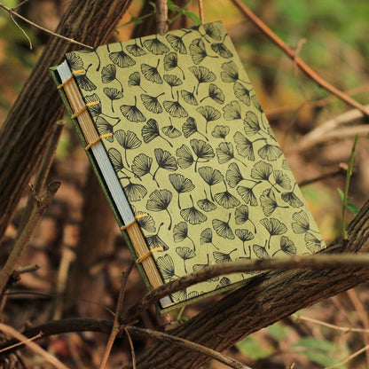 ginkgo leaf watercolor sketchbook