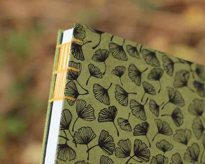 ginkgo leaf watercolor sketchbook