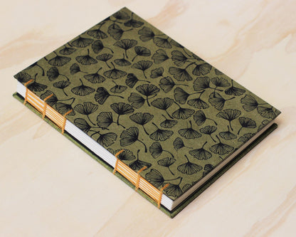 ginkgo leaf watercolor sketchbook