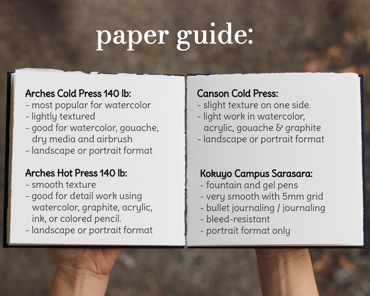 leaf-me-be watercolor sketchbook